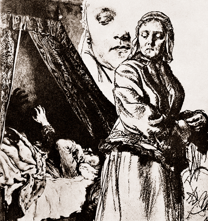  Adolpyh Von Menzel —— 床前的女人